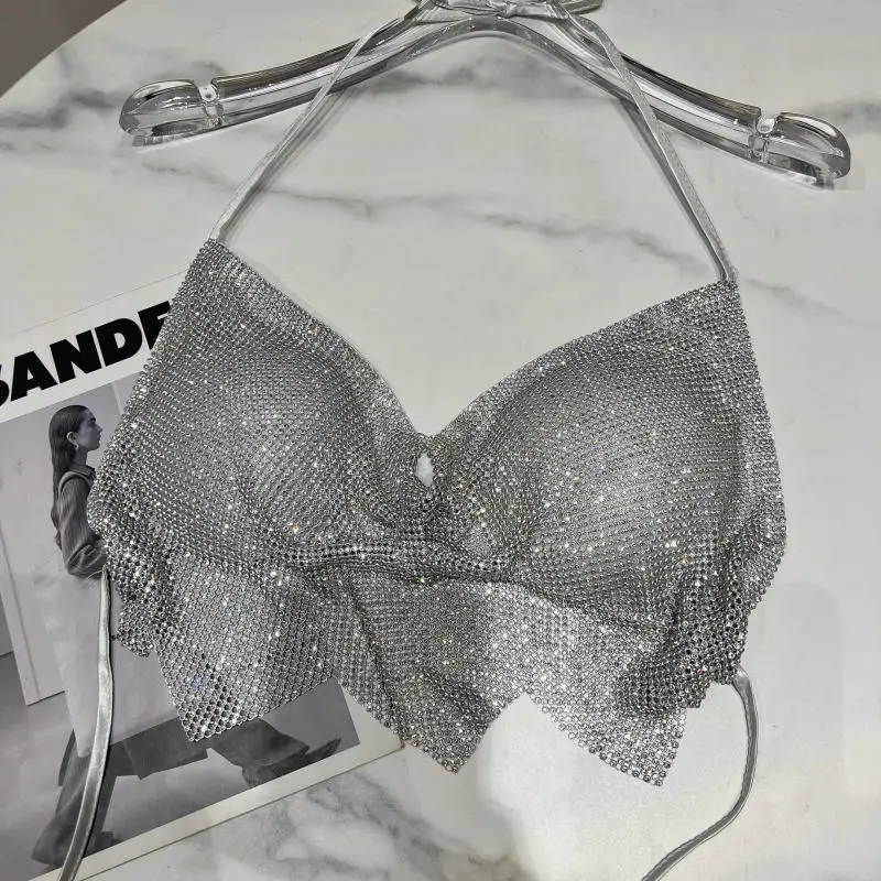 Dance Pad Machine - Parlak Elmaslı Tank Üstleri Dekoratif Üç